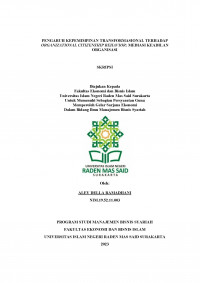 Image of PENGARUH KEPEMIMPINAN TRANSFORMASIONAL TERHADAPORGANIZATIONAL CITIZENSHIP BEHAVIOR: MEDIASI KEADILAN ORGANISASI