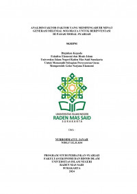 Image of Analisis Faktor Faktor Yang Mempengaruhi Minat Generasi Milenial Soloraya Untuk Berinvestasi Di Pasar Modal Syari'ah