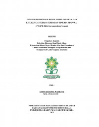 Image of Pengaruh Motivasi Kerja Disiplin Kerja dan Lingkungan Kerja Terhadap Kinerja Pegawai(PT BPR BKK KARANGMALANG SRAGEN)