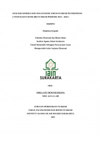 Image of Analisis Kinerja Keuangan Bank Umum Syariah Di Indonesia  ( Studi Kasus Bank Bri Syariah Periode 2014 – 2016 )