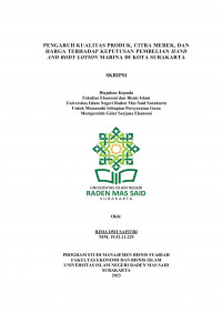 Image of PENGARUH KUALITAS PRODUK, CITRA MEREK, DAN HARGA TERHADAP KEPUTUSAN PEMBELIAN HAND AND BODY LOTION MARINA DI KOTA SURAKARTA