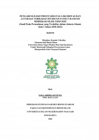 Image of Pengaruh Rasio Profitabilitas, Likuiditas dan Leverage terhadap Dividend Payout Ratio di Moderasi oleh Firm Size (Studi pada Perusahaan yang Terdaftar dalam Jakarta Islamic Index 2018-2022)