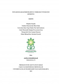 Image of Pengaruh Karakteristik Dewan Terhadap Integrated Reporting