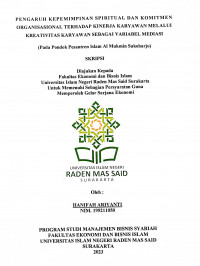 Image of Pengaruh Kepemimpinan Spiritual dan Komitmen Organisasional Terhadap Kinerja Karyawan Melalui Kreativitas Karyawan Sebagai Variabel Mediasi (Pada Pondok Pesantren Islam Al Mukmin Sukoharjo)