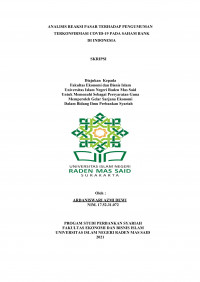 Image of Analisis Reaksi Pasar Terhadap Pengumuman Terkonfirmasi Covid-19 Pada Saham Bank Di Indonesia