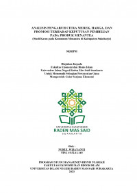 Image of ANALISIS PENGARUH CITRA MEREK, HARGA, DAN  PROMOSI TERHADAP KEPUTUSAN PEMBELIAN PADA PRODUK MENANTEA (Studi Kasus pada Konsumen Menantea di Kabupaten Sukoharjo)
