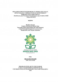 Image of PENGARUH STRUKTUR KEPEMILIKAN, KINERJA KEUANGAN, PENGUNGKAPAN CORPORATE SOCIAL RESPONSIBILITY  TERHADAP NILAI PERUSAHAAN (Studi Kasus pada Perusahaan Pertambangan yang Terdaftar di BEI Tahun 2018-2021)
