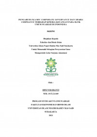 Image of PENGARUH ISLAMIC CORPORATE GOVERNANCE DAN SHARIA COMPLIANCE TERHADAP KINERJA KEUANGAN BANK UMUM SYARIAH DI INDONESIA