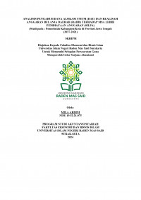 Image of ANALISIS PENGARUH DANA ALOKASI UMUM (DAU) DAN  REALISASI ANGGARAN BELANJA DAERAH (RABD) TERHADAP  SISA LEBIH PEMBIAYAAN ANGGARAN (SILPA)