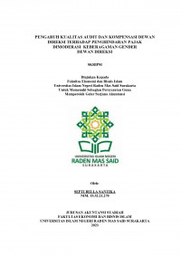 Image of PENGARUH KUALITAS AUDIT DAN KOMPENSASI DEWAN DIREKSI TERHADAP PENGHINDARAN PAJAK DIMODERASI KEBERAGAMAN GENDER DEWAN DIREKSI
