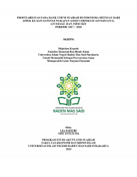 Image of Profitabilitas pada Bank Umum Syariah di Indonesia ditinjau dari Aspek Kualitas Pengungkapan Good corporate Governance, Leverage, dan Firm Size periode 2017-2020