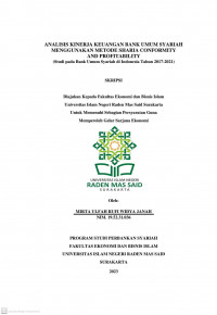 Image of ANALISIS KINERJA KEUANGAN BANK UMUM SYARIAH MENGGUNAKAN METODE SHARIA CONFORMITY AND PROFITABILITY