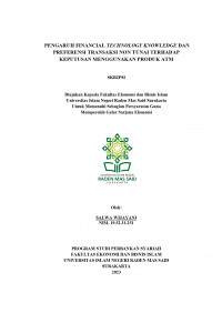 Image of PENGARUH FINANCIAL TECHNOLOGI KNOWLEDGE DAN PREFERENSI TRANSAKSI NON TUNAI TERHADAP KEPUTUSAN MENGGUNAKAN PRODUK ATM