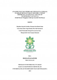 Image of ANALISIS NIAT DAN PERILAKU PENGGUNA LINKAJA SYARIAH MENGGUNAKAN METODE UNIFIED  THEORY OF ACCEPTANCE AND USE OF  TECHNOLOGY 2 (UTAUT 2) (Studi Kasus Pengguna LinkAja Syariah Solo Raya)