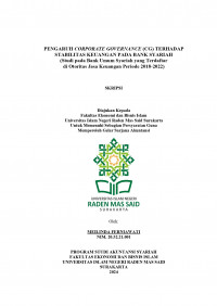 Image of PENGARUH CORPORATE GOVERNANCE (CG) TERHADAP STABILITAS KEUANGAN PADA BANK SYARIAH (Studi pada Bank Umum Syariah yang Terdaftar  di Otoritas Jasa Keuangan Periode 2018-2022)
