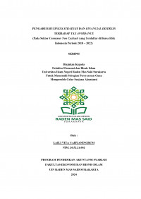 Image of Pengaruh Business Strategy dan Financial Distress Terhadap Tax Avoidance (Pada Sektor Consumer Non Cyclicals yang Terdaftar di Bursa Efek Indonesia Periode 2018-2022)
