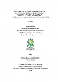 Image of PENGARUH DEWAN KOMISARIS INDEPENDEN DAN PROFITABILITAS TERHADAP NILAI PERUSAHAAN DENGAN ISLAMIC SOCIAL REPORTING SEBAGAI VARIABEL INTERVENING