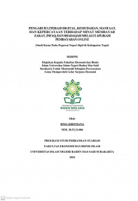 Image of Pengaruh Literasi Digital, Kemudahan, Manfaat, dan Kepercayaan Terhadap Minat Membayar Zakat, Infaq, dan Shadaqah Melalui Aplikasi Pembayaran Online