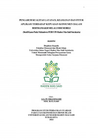 Image of Pengaruh kualitas layanan,keamanan dan fitur aplikasi dalam bertransaksi melalui BSI Mobile (studi kasus pada mahasiswa FEBI UIN Raden Mas Said Surakarta)
