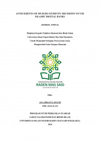 Image of Antecedents of Muslim Students` Decisions To Use Islamic Digital Banks