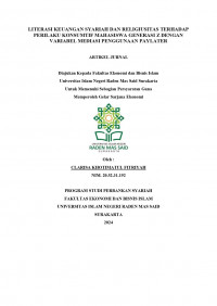 Image of Literasi Keuangan Syariah Dan Religiusitas Terhadap Perilaku Konsumtif Mahasiswa Generasi Z Dengan Variabel Mediasi Penggunaan Paylater