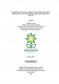 Image of DETERMINAN PELAKU UMKM MUSLIM MENGGUNAKAN QRIS SEBAGAI SISTEM PEMBAYARAN DI KABUPATEN SRAGEN