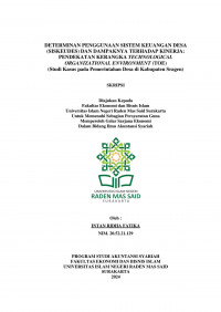 Image of DETERMINAN PENGGUNAAN SISTEM KEUANGAN DESA (SISKEUDES) DAN DAMPAKNYA TERHADAP KINERJA: PENDEKATAN KERANGKA TECHNOLOGICAL ORGANIZATIONAL ENVIRONMENT (TOE)