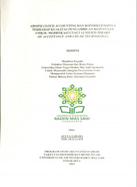 Image of ADOPSI CLOUD ACCOUNTING DAN KONSEKUENSINYA TERHADAP KUALITAS PENGAMBILAN KEPUTUSAN UMKM: MODIFIKASI UTAUT (UNIFIED THEORY OF ACCEPTANCE AND USE OF TECHNOLOGY)