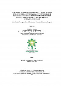 Image of Pengaruh Kompetensi Perangkat Desa, Budaya Organisasi dan Whistleblowing terhadap Pencegahan Fraud dalam Pengelolaan Dana Desa dengan Spiritual Intelligence sebagai Variabel Moderasi