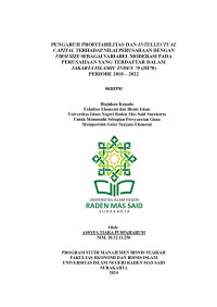 Image of PENGARUH PROFITABILITAS DAN INTELLECTUAL  CAPITAL TERHADAP NILAI PERUSAHAAN DENGAN   FIRM SIZE SEBAGAI VARIABEL MODERASI PADA  PERUSAHAAN YANG TERDAFTAR DALAM  JAKARTA ISLAMIC INDEX 70 (JII70)  PERIODE 2018 – 2022