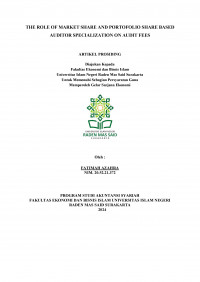 Image of THE ROLE OF MARKET SHARE AND PORTOFOLIO SHARE BASED AUDITOR SPECIALIZATION ON AUDIT FEES