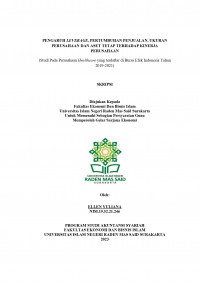 Image of PENGARUH LEVERAGE, PERTUMBUHAN PENJUALAN, UKURAN PERUSAHAAN DAN ASET TETAP TERHADAP KINERJA PERUSAHAAN (Studi Pada Perusahaan Healthcare yang terdaftar di Bursa Efek Indonesia Tahun 2019-2021)