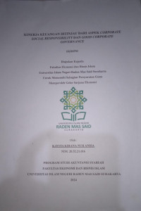 Image of Kinerja Keuangan Ditinjau dari Aspek Corporate Social Responsibility dan Good Corporate Governance