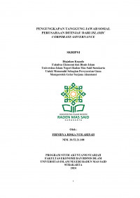 Image of PENGUNGKAPAN TANGGUNG JAWAB SOSIAL PERUSAHAAN DITINJAU DARI ISLAMIC CORPORATE GOVERNANCE