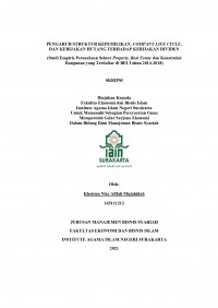 Image of PENGARUH STRUKTUR KEPEMILIKAN, COMPANY LIFE CYCLE, DAN KEBIJAKAN HUTANG TERHADAP KEBIJAKAN DIVIDEN (Studi Empiris Perusahaan Sektor Property, Real Estate dan Konstruksi Bangunan yang Terdaftar di BEI Tahun 2014-2018)