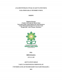 Image of ANALISIS PENERAPAN PSAK 110 AKUNTANSI SUKUK PADA PERUSAHAAN PENERBIT SUKUK