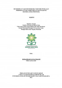 Image of DETERMINAN FAKTOR PEMILIHAN METODE PENILAIAN  PERSEDIAAN PADA PERUSAHAAN MANUFAKTUR DI BURSA EFEK INDONESIA