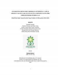 Image of Analisis Pengaruh Good Corporate Governence (Gcg), Capital Adequecy Ratio (Car), Dan Financing To Deposie Ratio (Fdr) Terhadap Resiko Pembiayaan (Studi Pada Bank Umum Syariah Yang Terdaftar Di Ojk Periode 2016-2019)