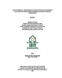 Image of Akuntabilitas, Transparansi, Pengawasan Dan Kinerja Anggaran Di Perusahaan Daerah Air Minum (Pdam) Surakarta