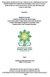 Image of Pengaruh Intellectual Capital Dan Corporate Social Responsibility Terhadap Kinerja Keuangan Pada Perusahaan Manufaktur Sektor Food And Beverage Tahun 2015-2020