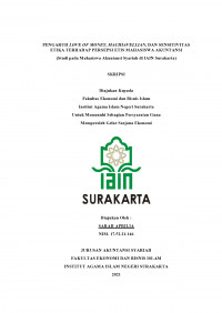 Image of Pengaruh Love Of Money, Machiavellian, Dan Sensitivitas Etika Terhadap Persepsi Etis Mahasiswa Akuntansi (Studi Pada Mahasiswa Akuntansi Syariah Di Iain Surakarta)