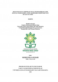 Image of Pengungkapan Corporate Social Responsibility (Csr) Ditinjau Dari Komite Audit, Komisaris Independen Dan Kualitas Audit