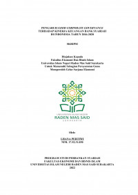 Image of PENGARUH GOOD CORPORATE GOVERNANCE TERHADAP KINERJA KEUANGAN BANK SYARIAH DI INDONESIA TAHUN 2016-2020