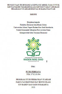 Image of Penggunaan Technology Acceptance Model (Tam) Untuk Menganalisis Nasabah Dalam Menggunakan Aplikasi Pegadaian Syariah Digital Di Karanganyar