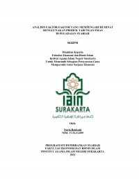 Image of Analisis Faktor-Faktor Yang Mempengaruhi Minat Menggunakan Produk Tabungan Emas Di Pegadaian Syariah