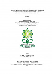 Image of Analisis Prediksi Kebangkrutan Menggunakan Metode Altman Z-Score Dan Grover G-Score Pada Bank Muamalat Indonesia Periode 2013-2019