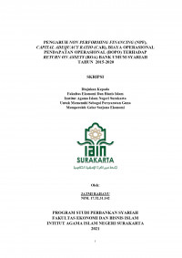 Image of Pengaruh Non Performing Financing (Npf), Capital Adequacy Ratio (Car), Biaya Operasional Pendapatan Operasional (Bopo), Terhadap Return On Assets (Roa) Bank Umum Syariah (2015-2021)