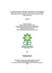 Image of ANALISIS PENGARUH VARIABEL FUNDAMENTAL DAN TEKNIKAL TERHADAP HARGA SAHAM DI INDONESIA (STUDI EMPIRIS: PERUSAHAAN YANG MASUK DALAM JAKARTA ISLAMIC INDEX TAHUN 2016-2021)