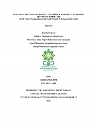 Image of PENGARUH KESESUAIAN PRODUK, CITRA MEREK DAN HARGA TERHADAP KEPUTUSAN PEMBELIAN (Studi Pada Pelanggan Kosmetik Halal Wardah di Kabupaten Boyolali)