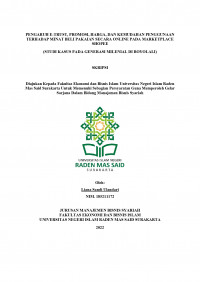 Image of PENGARUH E-TRUST, PROMOSI, HARGA, DAN KEMUDAHAN PENGGUNAAN TERHADAP MINAT BELI PAKAIAN SECARA ONLINE PADA MARKETPLACE SHOPEE (STUDI KASUS PADA GENERASI MILENIAL DI BOYOLALI)